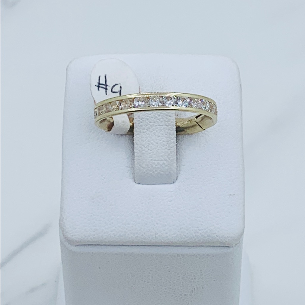 10k Gold Ring Band Wedding Stackable Thumb